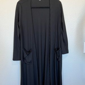 Long black cardigan
